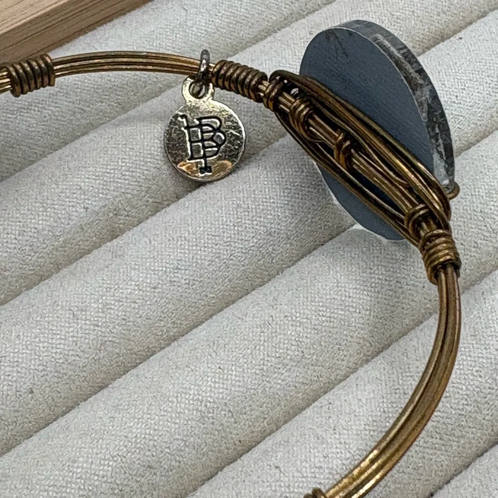 Bourbon and Boweties Alabama State Wire Wrapped Bangle Bracelet Handmade